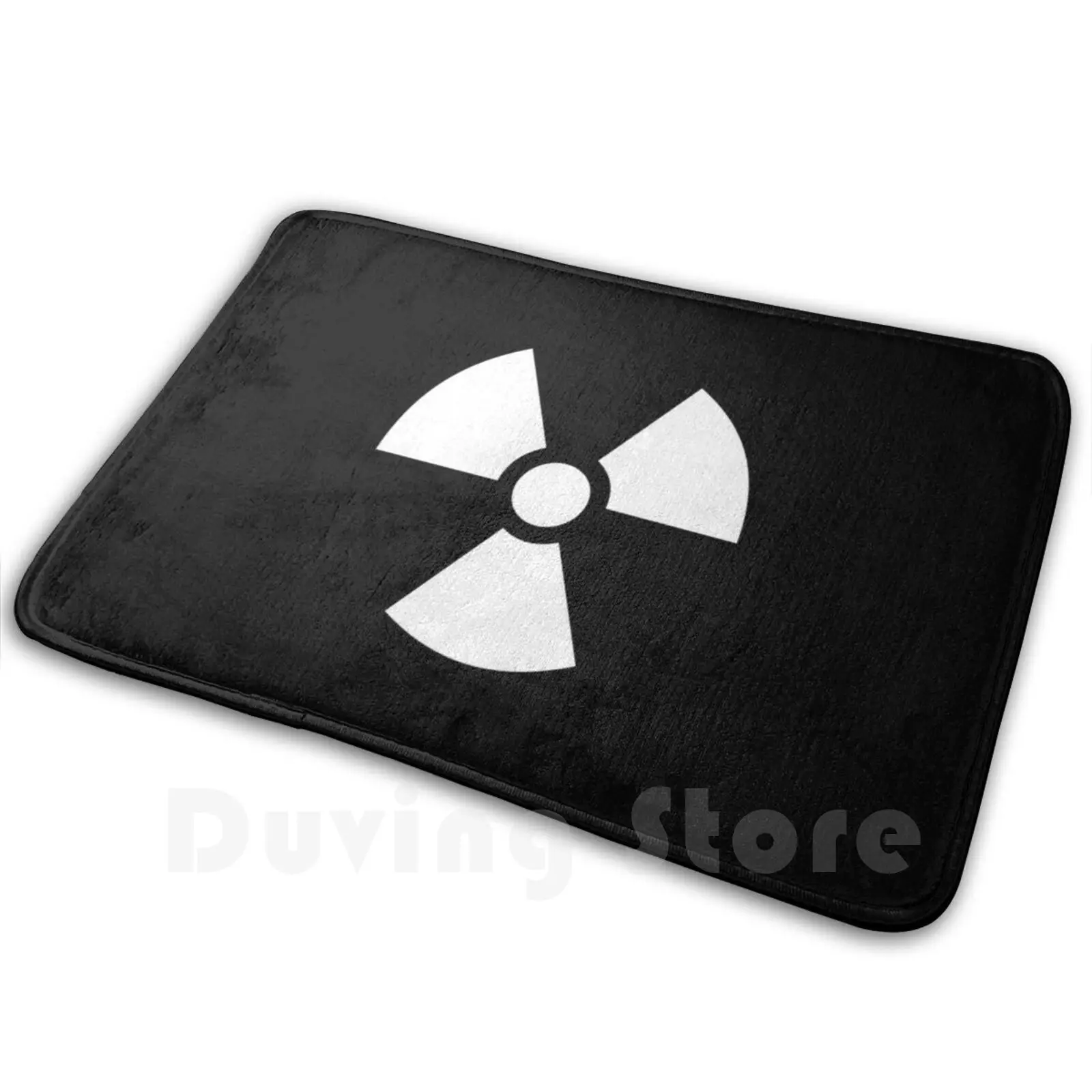 Radioactive Danger Symbol Mat Rug Carpet Anti-Slip Floor Mats Bedroom Radioactive Danger Symbol Sign Warning Caution Radiation