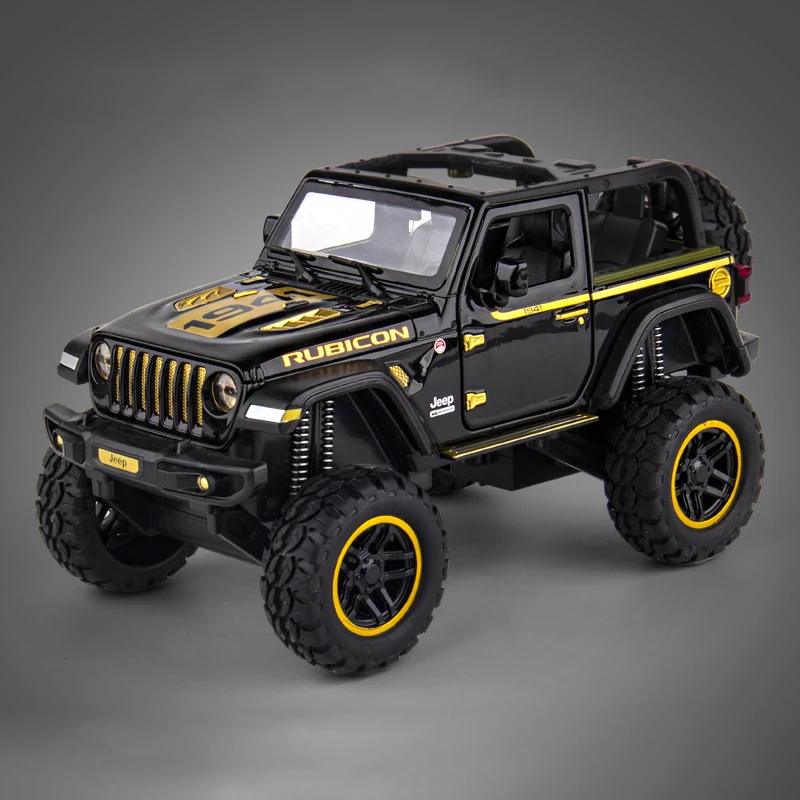 Jeeps Wrangler Rubicon-Coche de juguete para niños, vehículo de alta simulación, exquisita colección de aleación todoterreno, 1:20, 1941