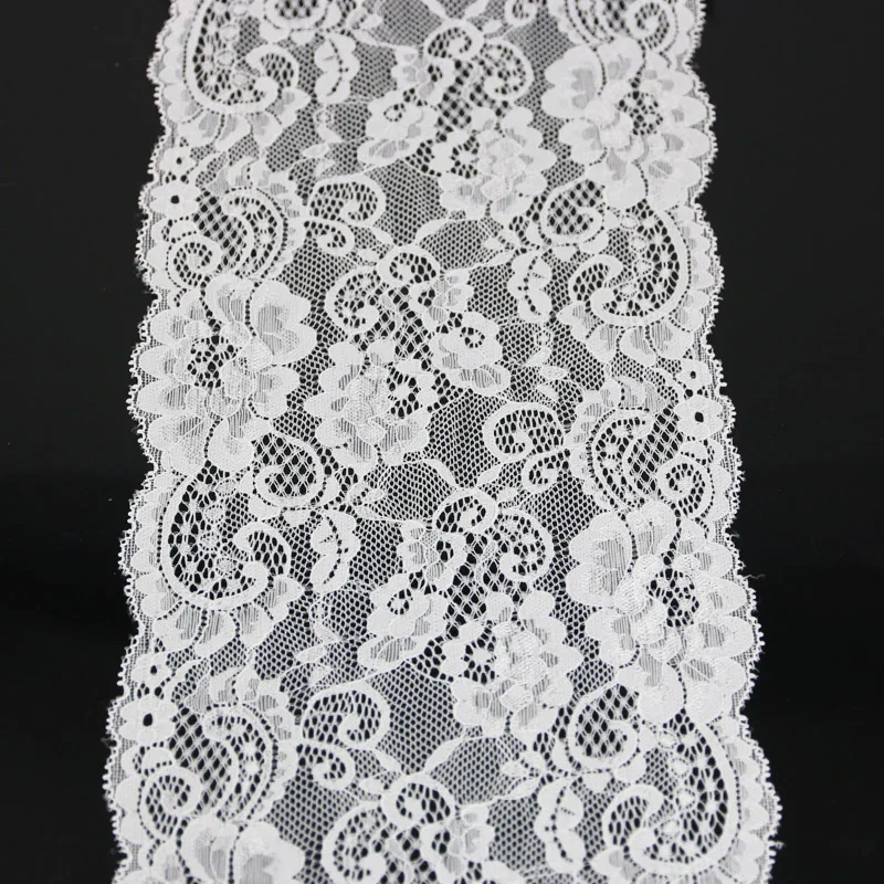 (3 meters/lot) 17cm white elastic lace Fabric French hollow underwear stretch lace Trim DIY