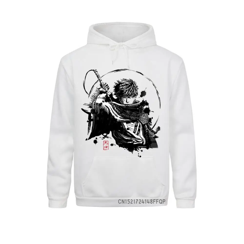 

Men Hoodies Pullover Bleach Ink Art Anime Artwork Art Sweatshirts Homme Graphic Coat Pocket