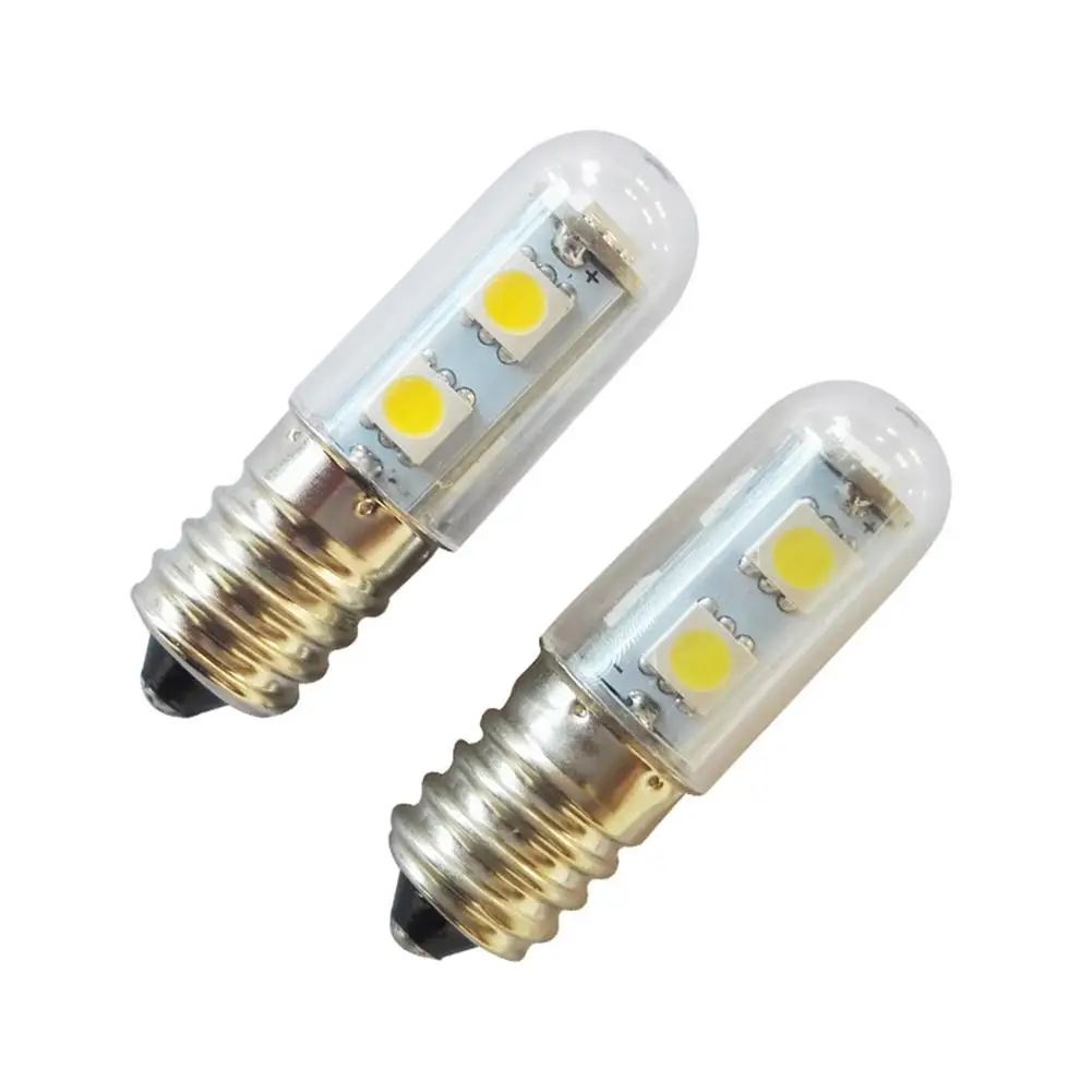 E14 Screw LED Refrigerator Lamp Sewing Machine Lamp 5050 Lamp Beads 1.5W Energy-Saving Bulb Transparent Cover 220V