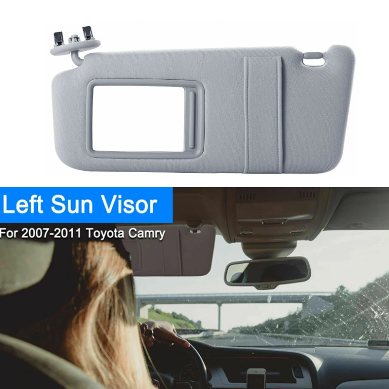 74320-33B81-B0 1PCS Car Driver Without Sunroof Left Side Visor Windshield Sun Visor For Toyota Camry 2007-2011 74320-06780-B0