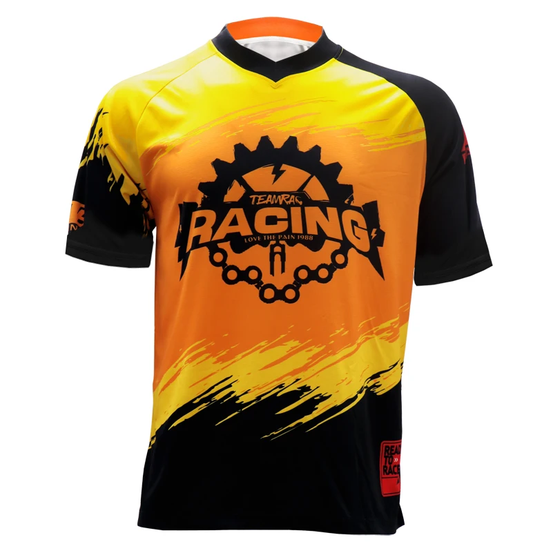 MTB Explosion bicycle downhill jersey Motorcycle Jersey loco motive shirt Fitness breathable competitive race short sleeve T
