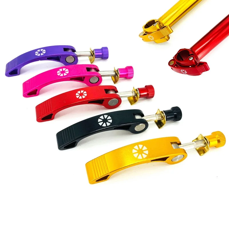 Vouwfiets Stuurpen Snelspanner Aluminium Snelsluiting Stem Reparatie Onderdelen Goud Rood Roze Paars Zwart