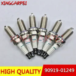 New 6pcs/lots 90919-01249 FK20HBR11 Car Spark Plug For Lexus GS350 IS250 LS460 9091901249 FK20HBR 11