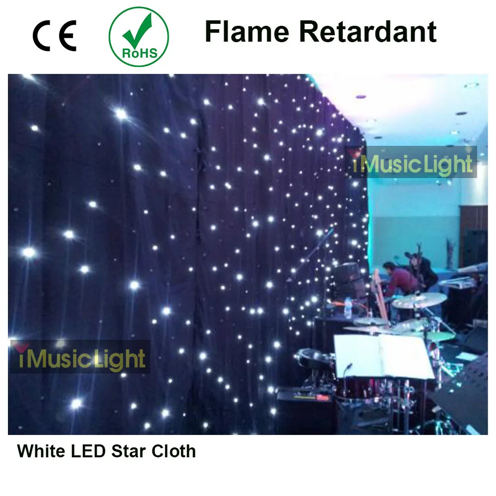 3Mx5M  Single Color white LED Star Curtain DMX DJ Stage Disco Light Incl Controller