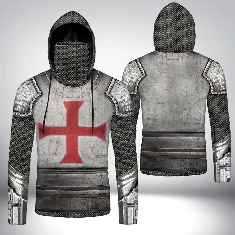 Knights Templar Armor 3D Printed Hoodies Harajuku Fashion Sweatshirt Women Men Casual Pullover Hoodie Mask Warm Drop Shipping 07