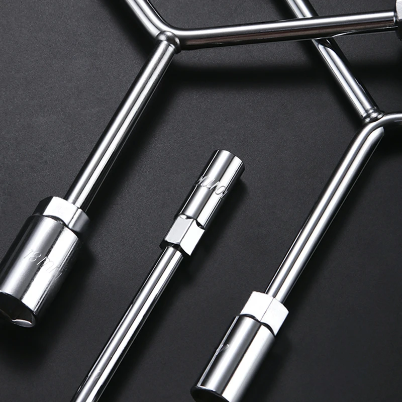 Trigeminal Lục Giác Ổ Cắm Cờ Lê CR-V Độ Cứng Cao Sơn Tĩnh Điện Chống Rỉ Sét Cờ Lê Y-Loại Xe Lốp máy Công Cụ Sửa Chữa