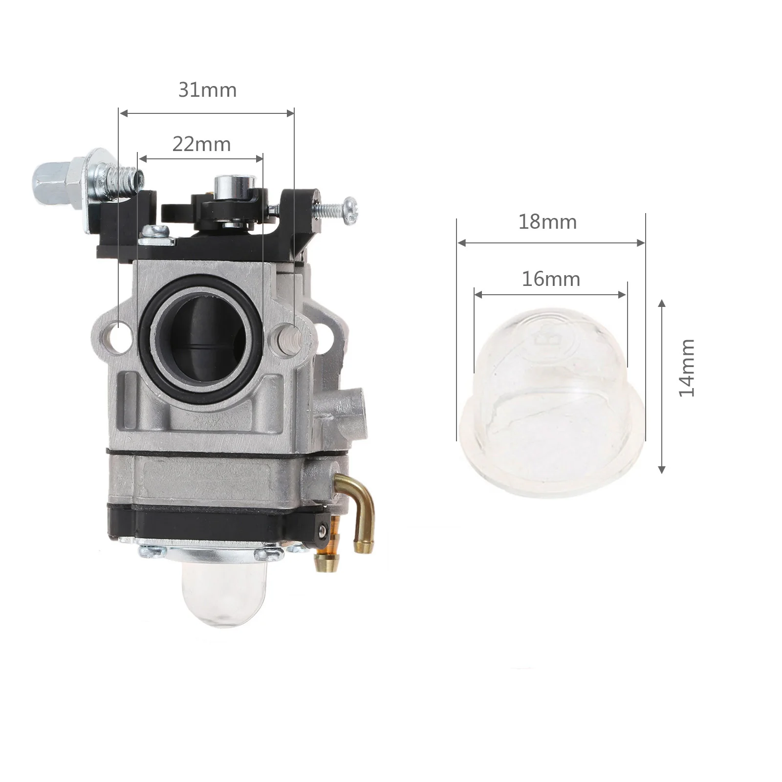 Dreld grama trimmer carburador com kits de reparo para dmp15 43cc 52cc cg430 cg520 bc430 bc520 chinês cortador de escova carburador