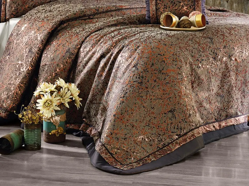 Viola Double Bed Cover Set Cinnamon