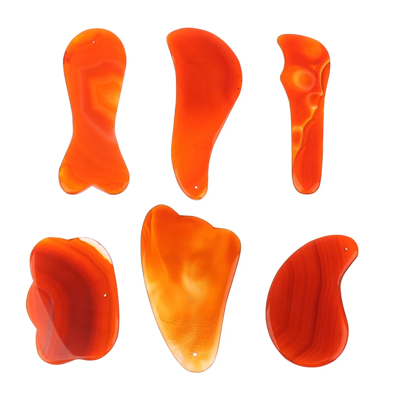 

Red Onyx Scraper Guasha Jade Massager For Face Natural Gouache Stone Gua Sha Scraper Facial Massage Tool Face Scraper