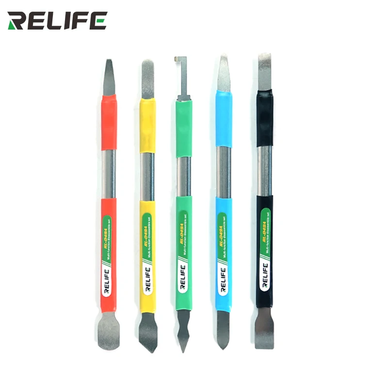 Coltello indiscreti multifunzione a doppia testa RL-049A per Iphone Android rimuovere il coltello raschiante in latta con coperchio posteriore in vetro