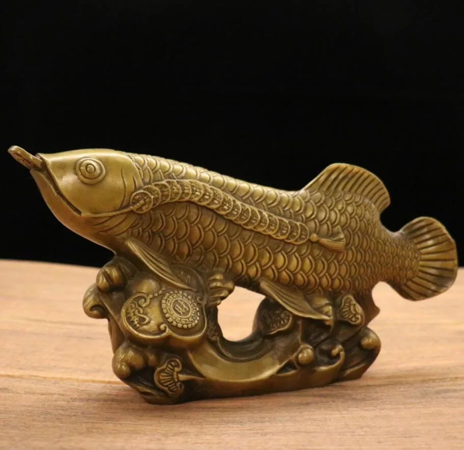 

Archaize pure brass recruit wealth fish crafts statue