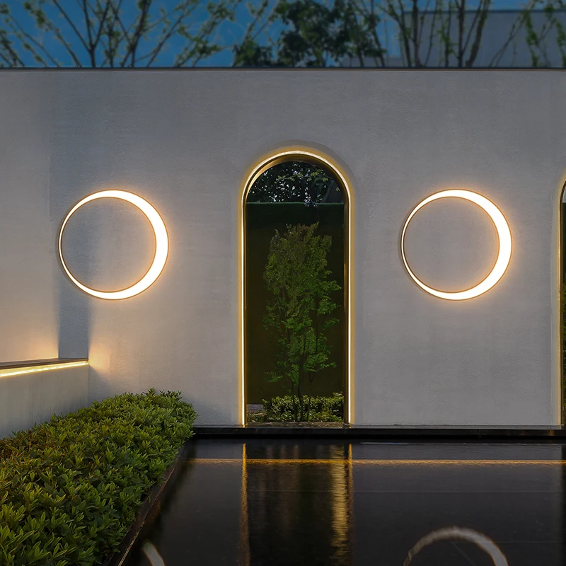 

Outdoor Lighting Waterproof IP65 Stainless steel Round Moon Lamp for Street Garden 11W 19W 24W 36W Creative External Wall Sconce