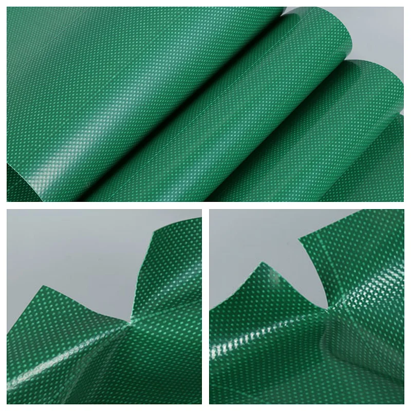 Green PVC Coated Banner Oxford Tarpaulin Oilcloth Rainproof Cloth 0.45mm Outdoor Awning Truck Canopy Shade Sail Dog House Cover