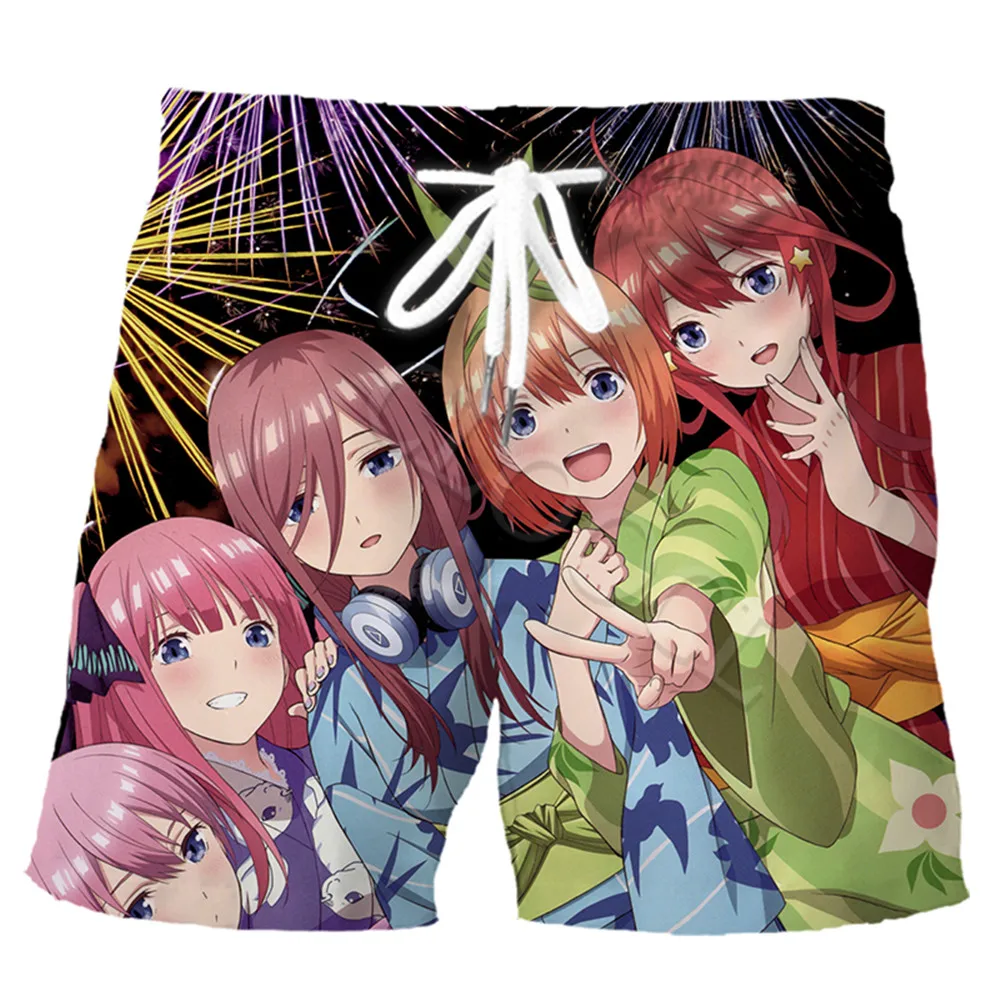 CLOOCL Men Shorts Anime Quintuplets Quintessential 3D Print Sports Shorts Fashion Hip Hop Casual Beach Shorts Drop Shipping