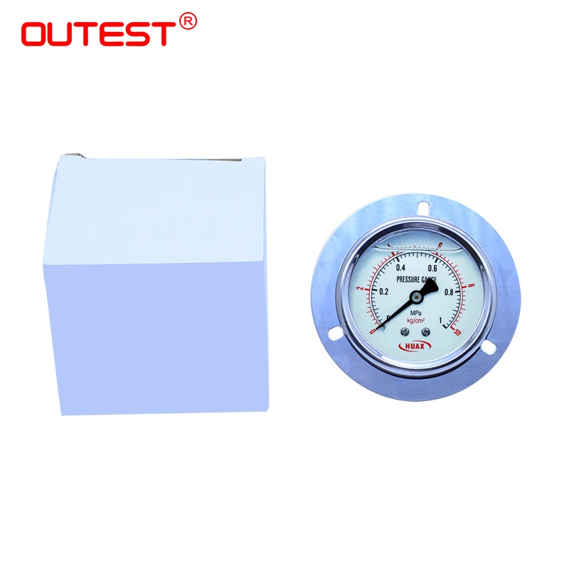 OUTEST Mini stainless steel Air oil water Hydraulic Pressure gauge Thread G 1/4 manometer pressure gauge Double Scale