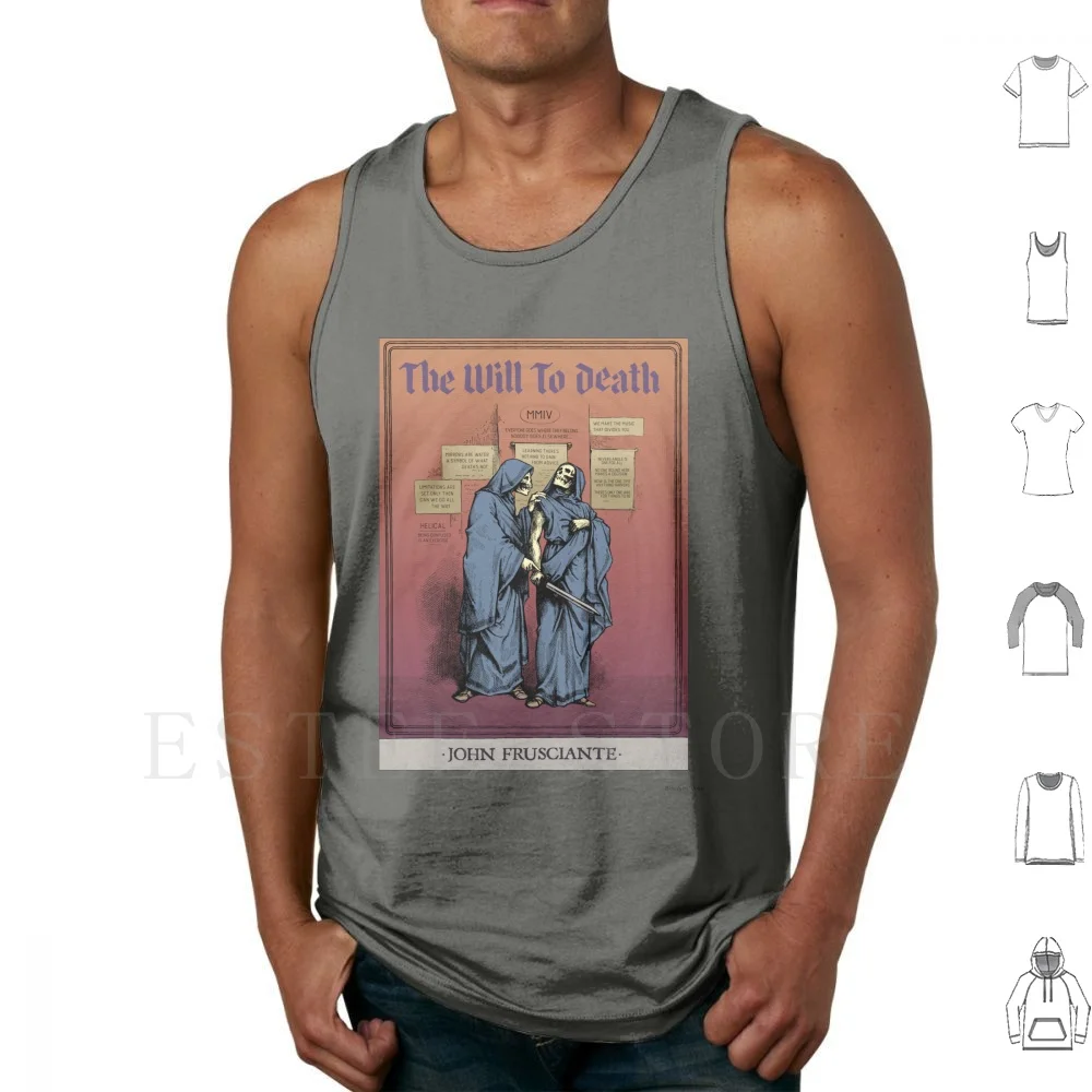 John Frusciante-The Will To Death Camisetas sin mangas Chaleco sin mangas John Frusciante Frustrando la voluntad de la muerte Álbum Flyer