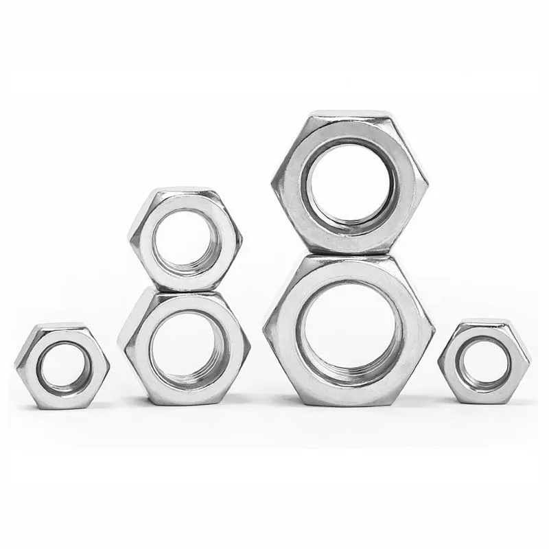 1/10pcs UNF 1/4-28 5/16-24 3/8-24 7/16 1/2 5/8 3/4 7/8 304 A2-70 Stainless Steel UK US Standard Fine Thread Hex Nut Hexagon Nut