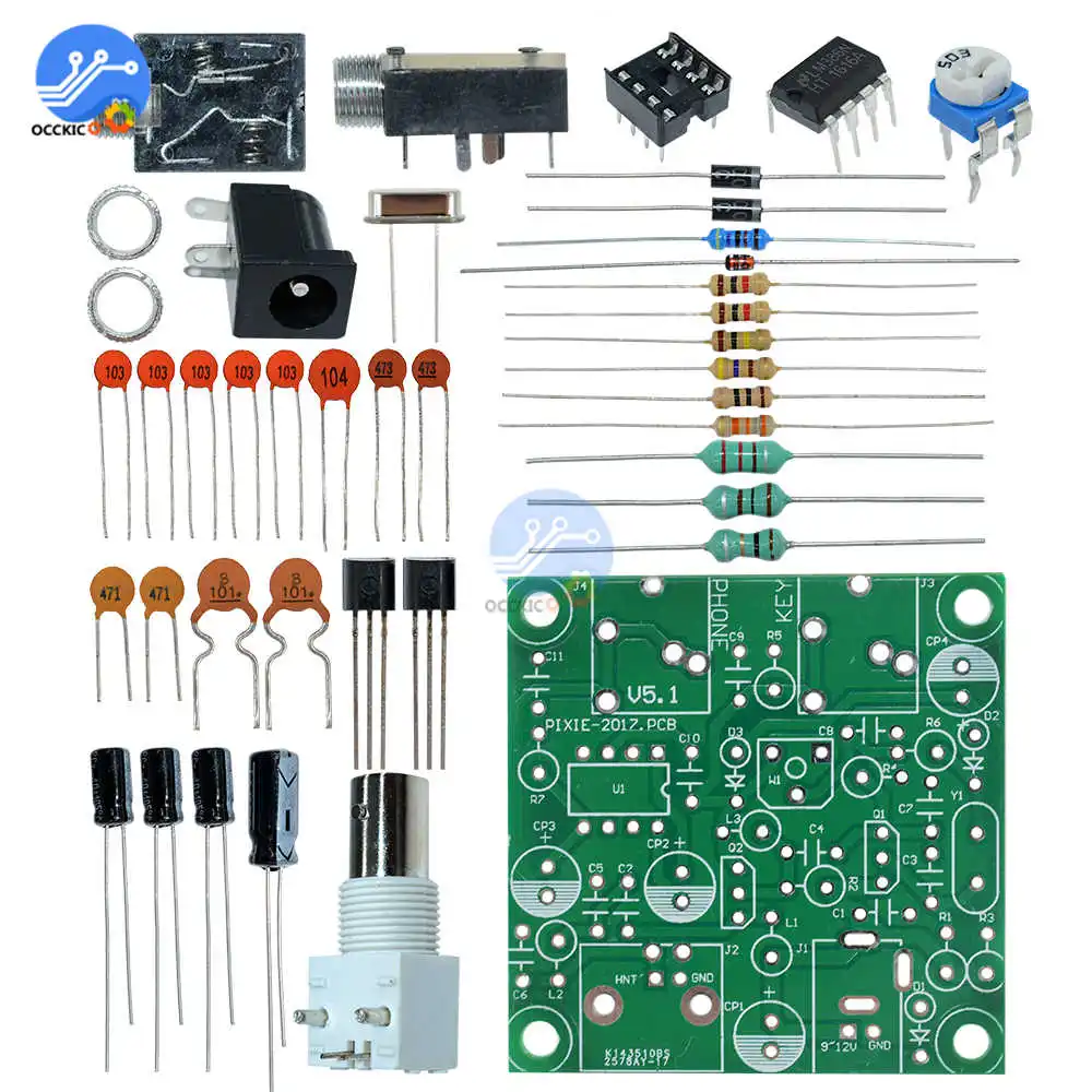 DIY RADIO 40M CW Shortwave Transmitter QRP Pixie Kit Receiver 7.023-7.026MHz