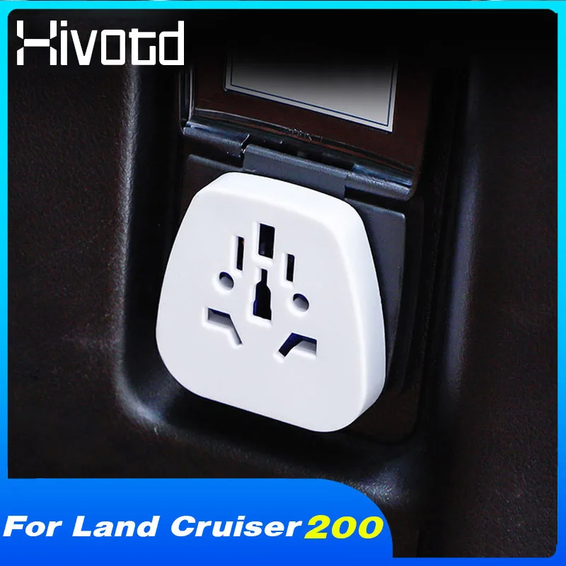 Elektrische Opladen Plug Interieur Socket Decoratie Onderdelen Accessoires Auto Modificatie Trim Voor Toyota Land Cruiser 200 2020-2019