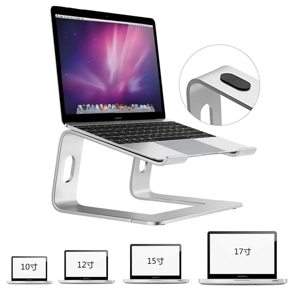 

Besegad Portable Laptop Stand Aluminum Alloy Notebook SuPorte Bracket Riser Holder with Cooling for Macbook Air Pro Chromebook