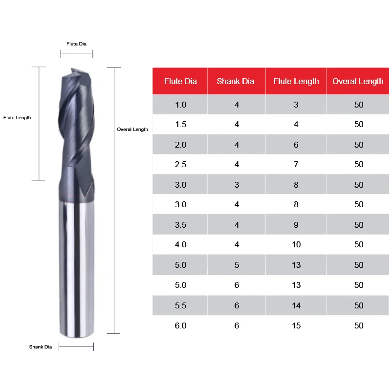 UCHEER 1 pz HRC45 2 flauto 8/10/12/14/16/18/20mm lega di carburo di tungsteno fresa in acciaio fresa utensili CNC macchine utensili