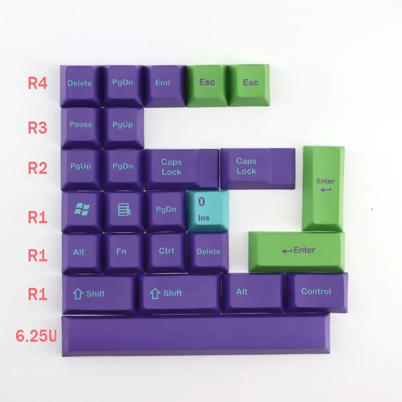 Imagem -03 - Gmk Skeletor Cereja Perfil Pbt Keycaps 130 Teclas Corante-sub Keycaps para Cherry mx Switches Gk61 Gk87 Gmmk Pro Teclado Mecânico