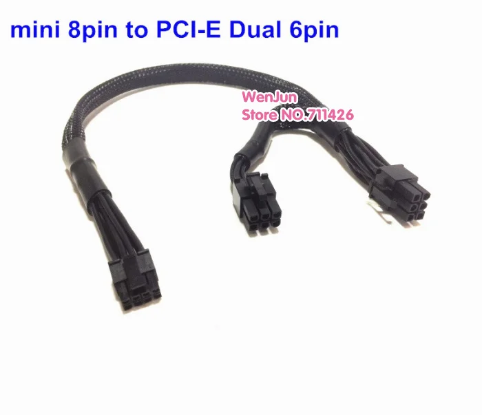 6pcs/set for Belkin AUX Power Cable Kit for Mac Pro 2019 mini 8pin to dual pci-e 6pin /6+2pin Connector Cable