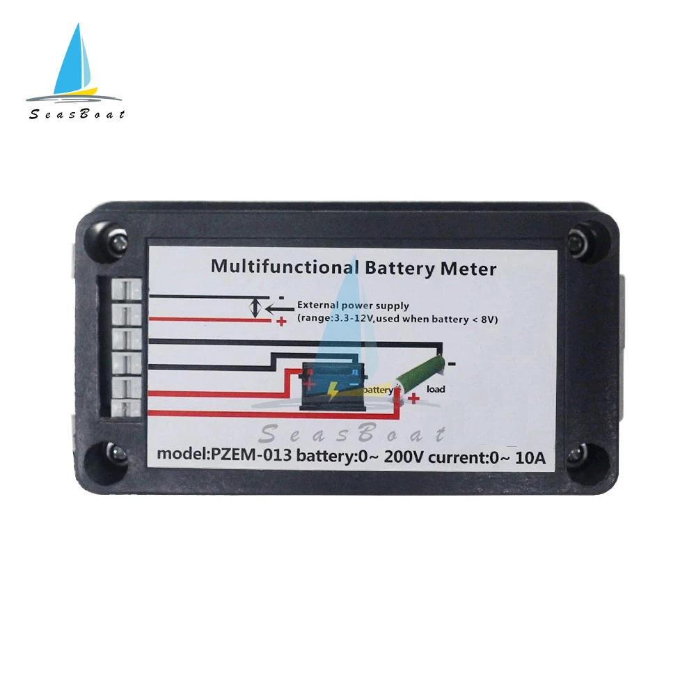 DC 0-200V 10A 100A 300A Tester di capacità della batteria multifunzionale misuratore di energia di corrente di tensione voltmetro digitale LCD