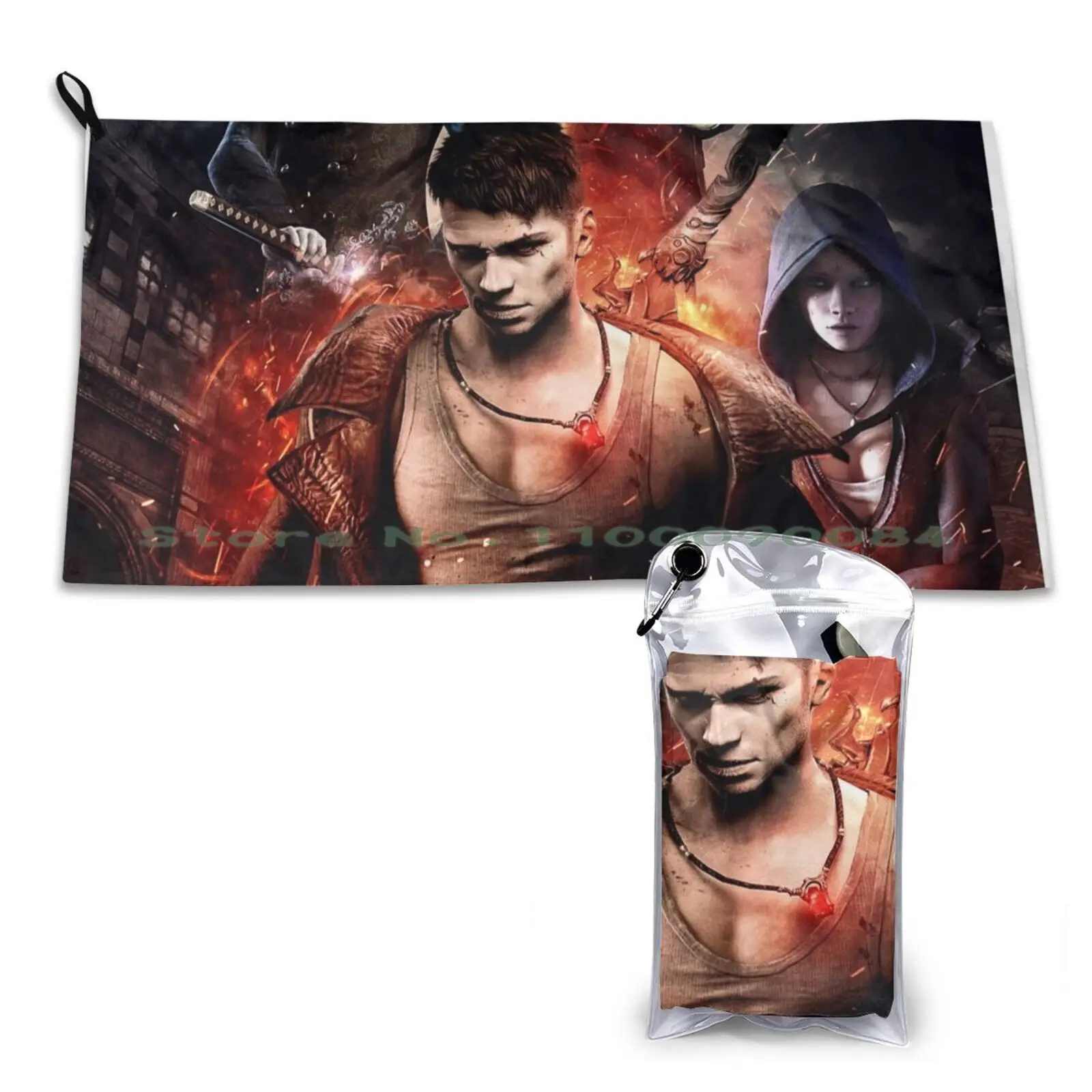 Dmc Ultimate Poster Quick Dry Towel Gym Sports Bath Portable Dmc Dmc Mundus Vergil Dante Kat Soft Sweat-Absorbent Fast Drying