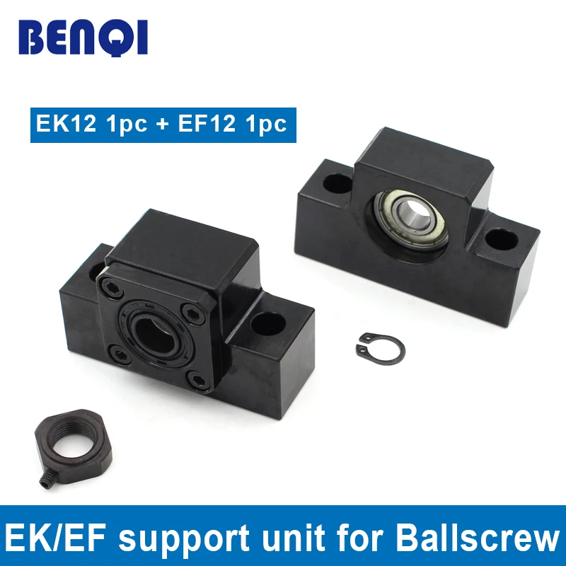 cheap end support unit EK/EF12 for SFU1604,SFU1605,SFS1610,SFE1616 ballscrew 1pc EK12+1pc EF12