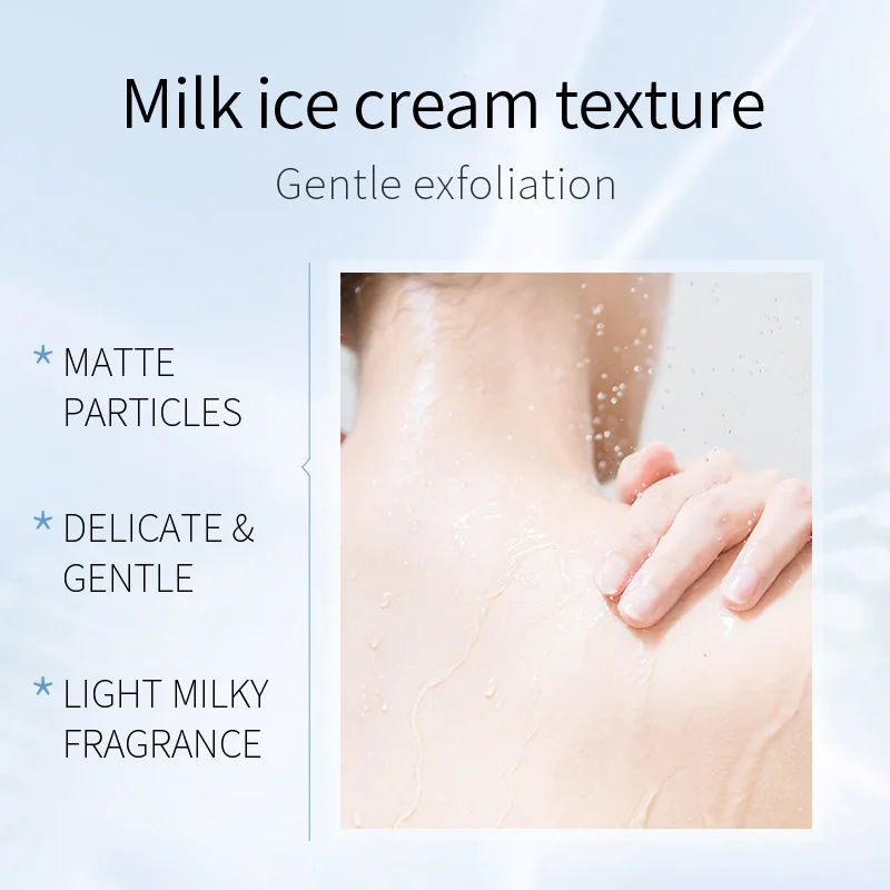 Bag Exfoliating Milk Flavor Scrub Remove Acne Brightening Body Face Cleansing Mud Cream Nicotinamide Skin Rejuvenation Spa