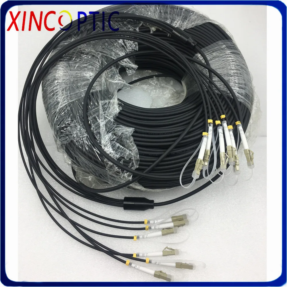 6 core 150M Multimodale Armored Patch Cord 6 nucleo MM 62.5/125 OM1 SC LC FC ST 6 fiber 150 Metri Armored Fibra Ottica Cavo di Ponticello