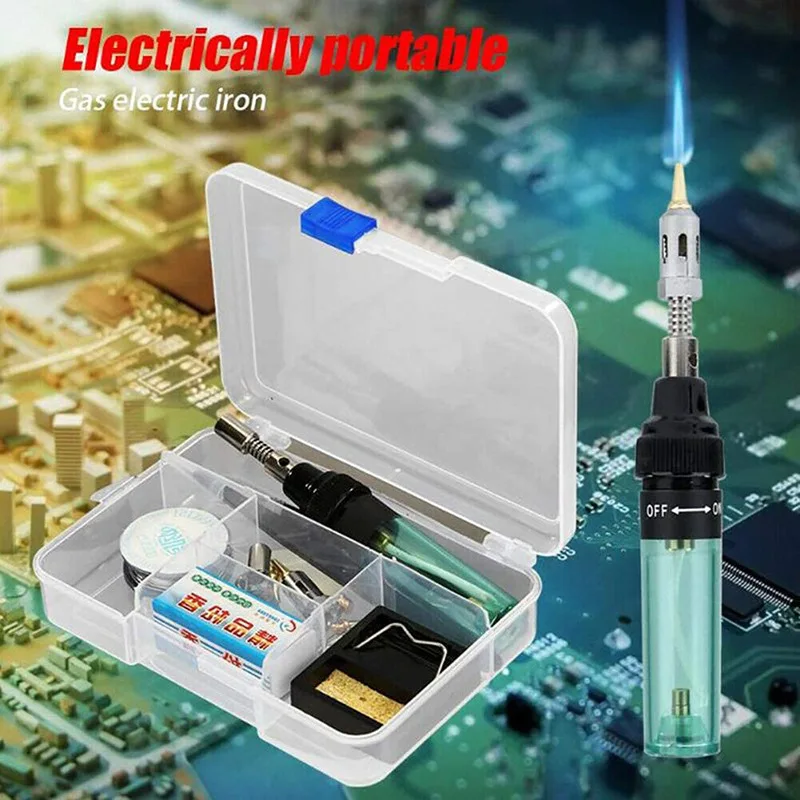 16pcs conveniente tipo di penna saldatore a gas multifunzionale saldatore a gas gonfiabile saldatore a gas set MT-100