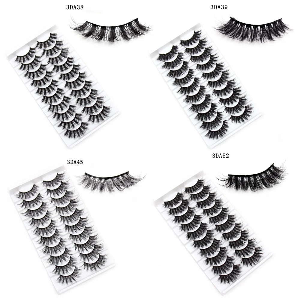 Wimpern 5/10/16 Paar 3D Faux Nerz Wimpern Natürliche Falsche Wimpern Wiederverwendbare Dramatische Volumen Wimpern Make-Up Wimpern Verlängerung – Detail 11