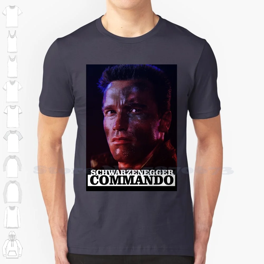 John Matrix 100% Cotton T-Shirt Arnold Movie Film John Matrix Blood Hero Soldier Fighter