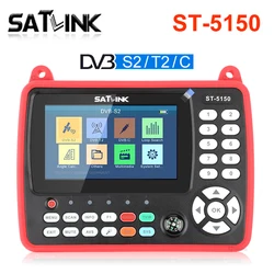 Original SATLINK ST-5150 DVB-S2/T2/C COMBO HD Satellite Finder Meter H.265 HEVC MPEG-4 QPSK 8PSK 16APSK 4.3 Inch TFT LCD Screen