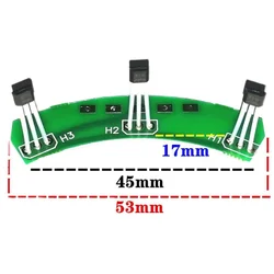 2pcs 3461 two and three wheel electric vehicle motor Hall component Sensor circuit board Hall sensor with wire 120° Hall PCB
