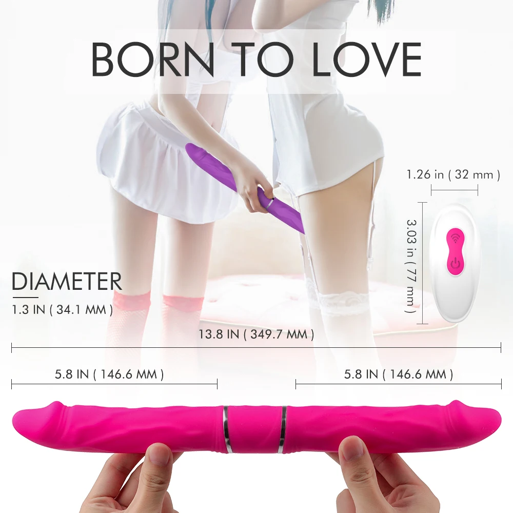 Silicone Vibrator Double Headed For Two Girls Wireless Dildo Vibrators Vagina Masturbator For Lesbian Sex Machines For woman