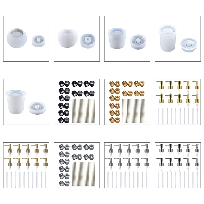 

Cosmetic Bottle Epoxy Resin Mold Storage Box Ornaments Silicone Mould DIY Crafts Jewelry Soap Plaster Mold