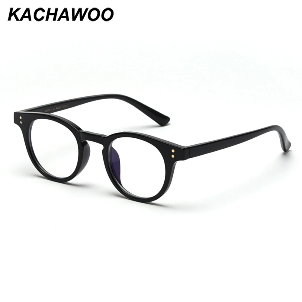 

Kachawoo blue light blocking glasses round small transparent for women myopia eyeglasses tr90 men unisex retro accessories 2020