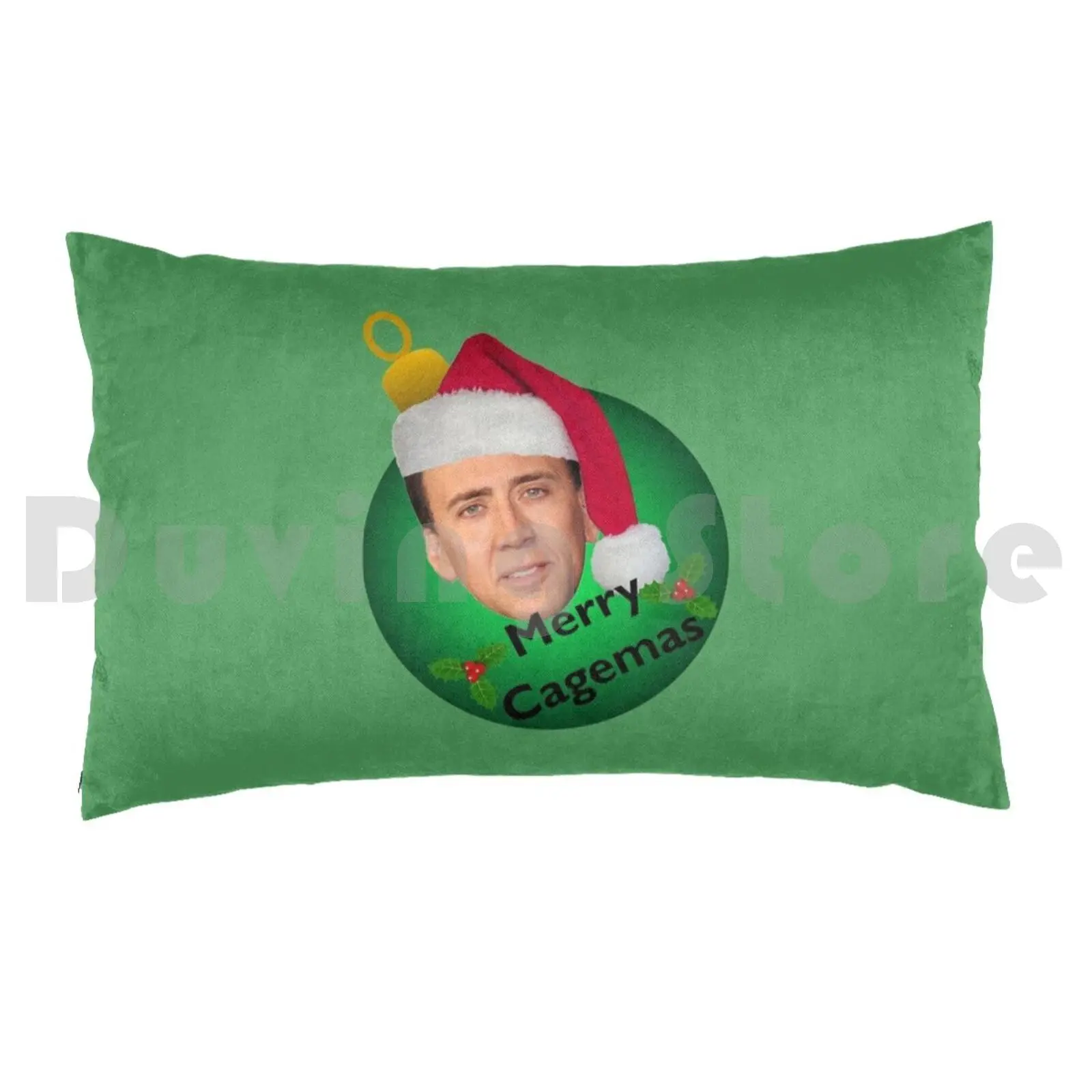 Pillow Case Merry Cagemas Hat Nicholas Cage Xmas Christmas Nick Cage Cagemas Festive Merry Christmas