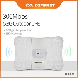 Comfast-repetidor WiFi inalámbrico para exteriores, enrutador, punto de acceso AP, puente automático, CPE, 11KM, 5GHz