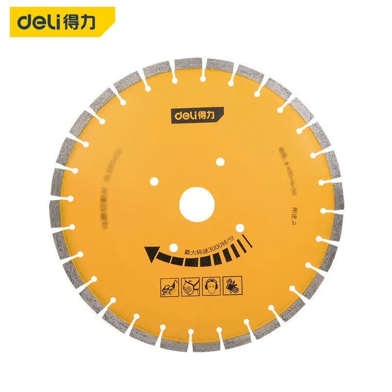 Deli road cutting blade Φ400mm metal polishing blade cutting alloy toothless polishing blade sand wheel saw blade DL660400 custo