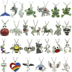 JINGLANG New Arrival High Quality Frog Shape Animal Charms Pendant Necklace Clavicle Chain Girl Party Jewelry Gift