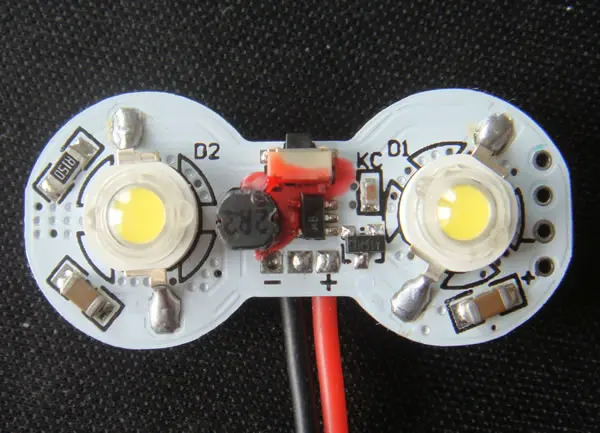 Sydz แบตสำรองขั้วหลอดไฟ LED Assembly 3.7V อินพุต2วัตต์