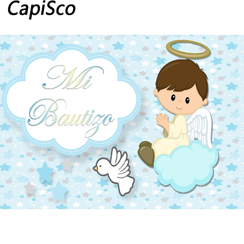 Capisco Photography Backdrop Personalized My First Communion Baptism Decoration Boy Custom Photo Background Studio Props