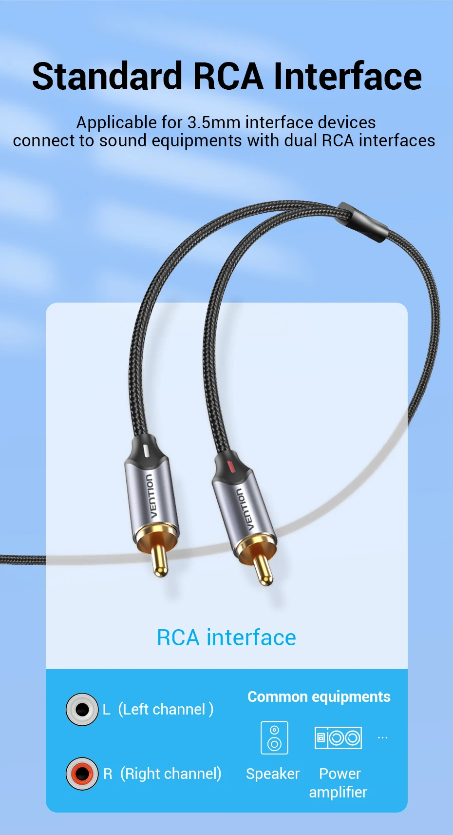 Tions USB C zu RCA Audio Kabel Typ C zu 2 RCA Kabel für Lautsprecher Verstärker Huawei Xiaomi Laptop 1m 2m 3m USB C Splitter RCA Y – Detail 8