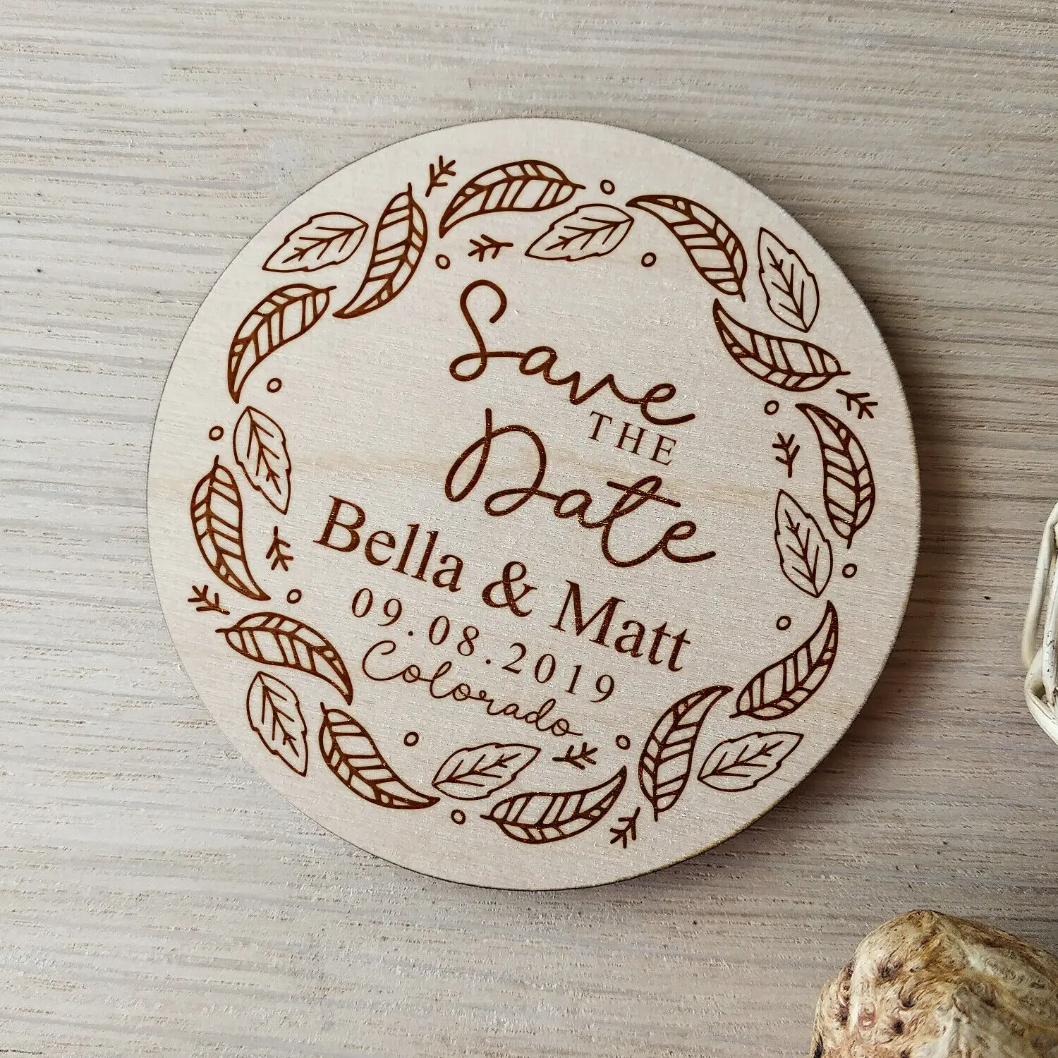 

Save the date magnets, wedding save the dates, wooden save the date magnets, engraved wedding magnets, rustic save the dates